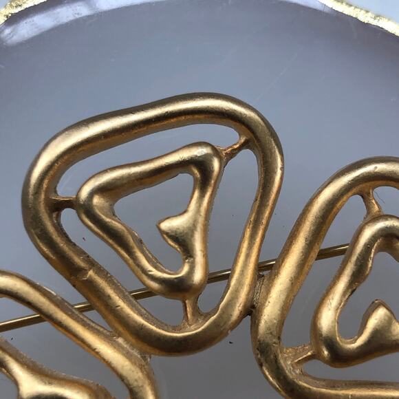 Vintage Gold Plate Brooch FO Fernando Original Brooch Pin - Picture 7 of 8